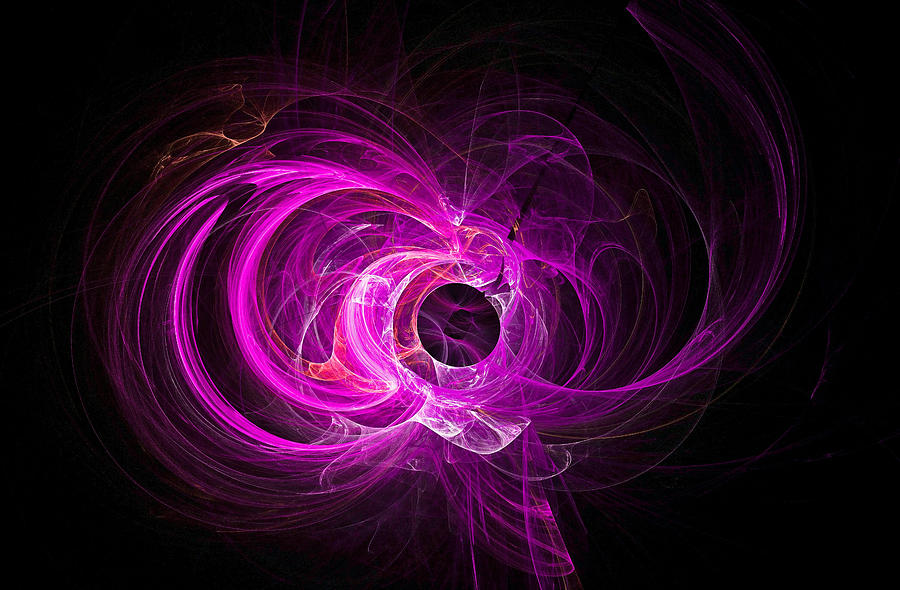 Tight Spiral Fractal Art Purple Digital Art by Don Northup