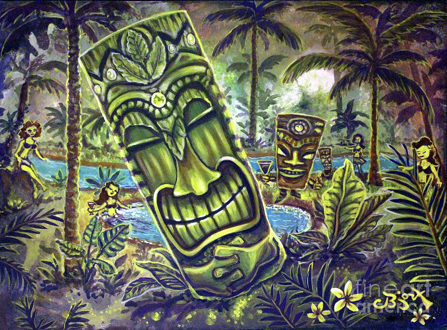 Tiki Genie's Sacred Pools by CBjork Art Tiki Genie's Sacred Pools by CBjork Art