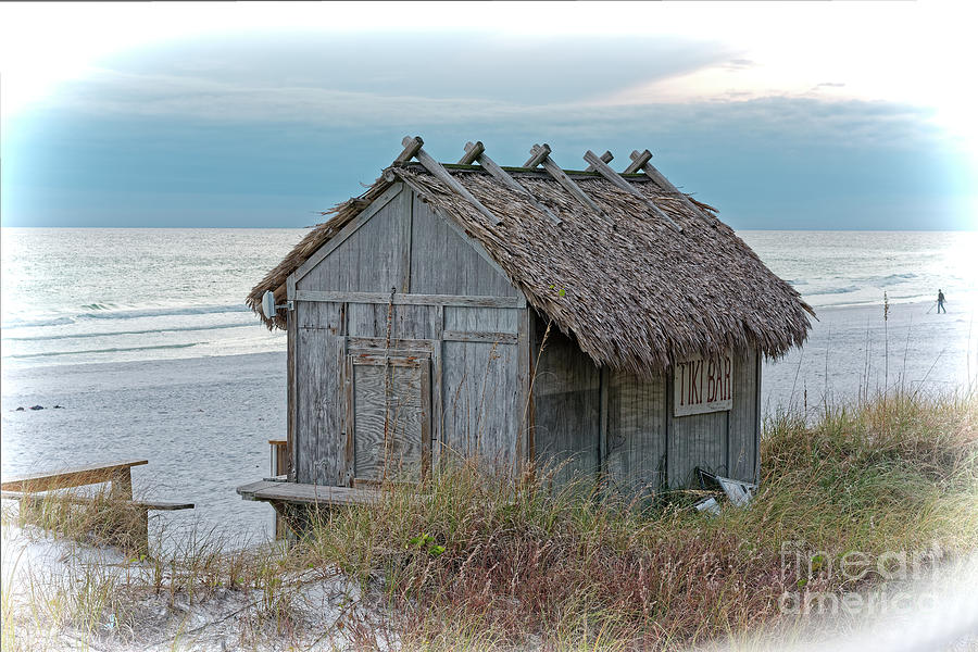 Tiki Hut on the Beach - 0679 Photograph by Marvin Reinhart