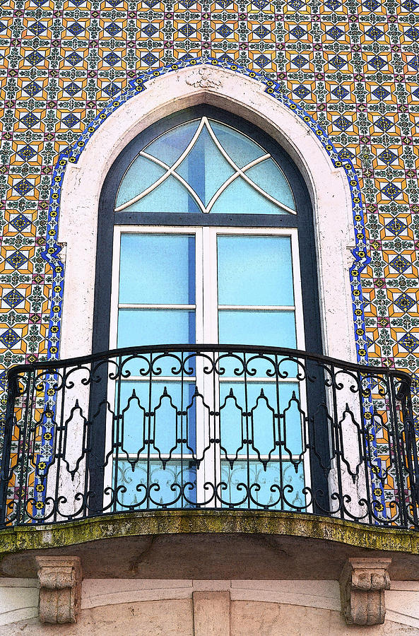 Tiled Balcony In Lisbon Photograph