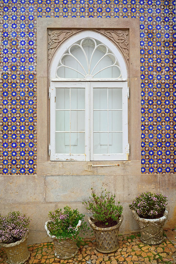 Tiled Wall in Sintra Portugal Photograph by Kathy Yates