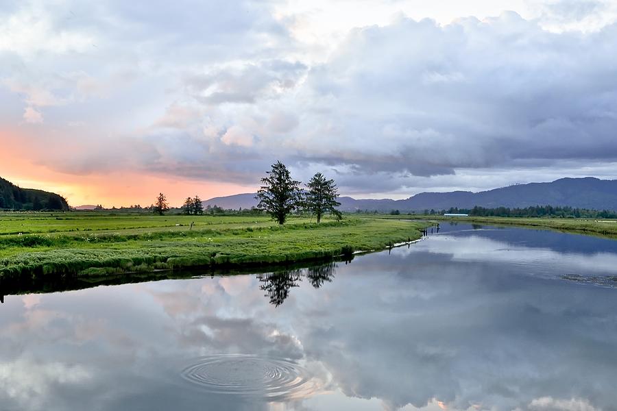 Tillamook River Reflections Tillamook Oregon Photograph By Jack