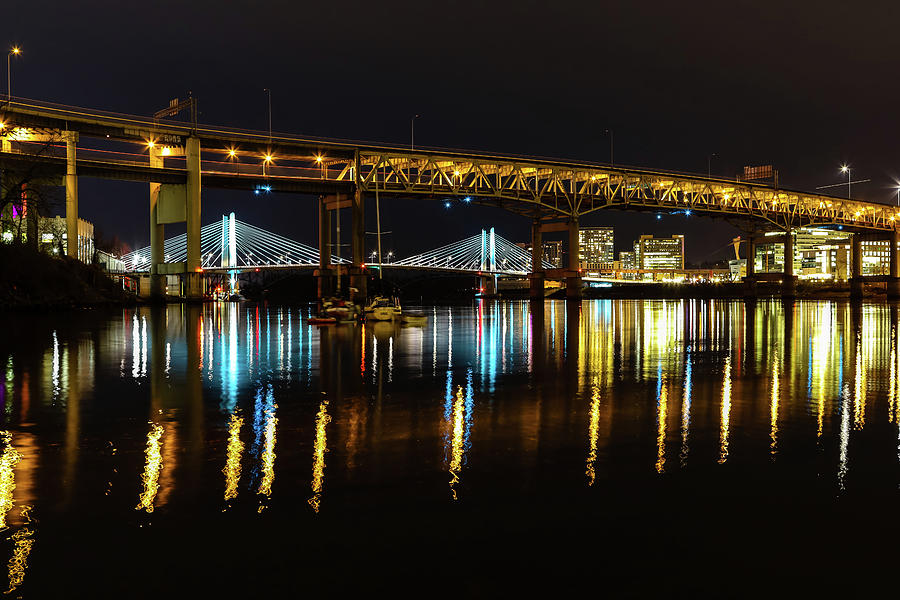 Tillikum and Marquam Bridge, Portland, Oregon Photograph by Aashish Vaidya