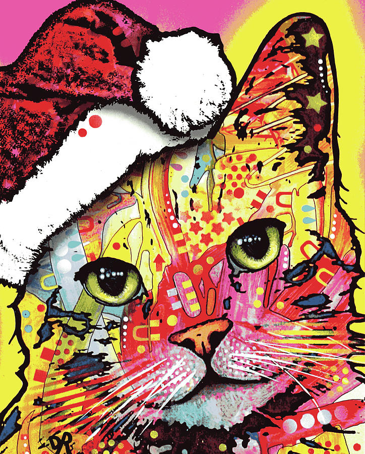 Christmas Mixed Media - Tilt Cat Christmas Edition by Dean Russo