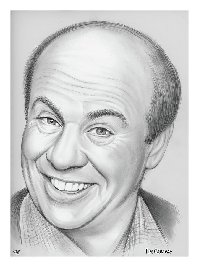 Tim Conway Drawing by Greg Joens