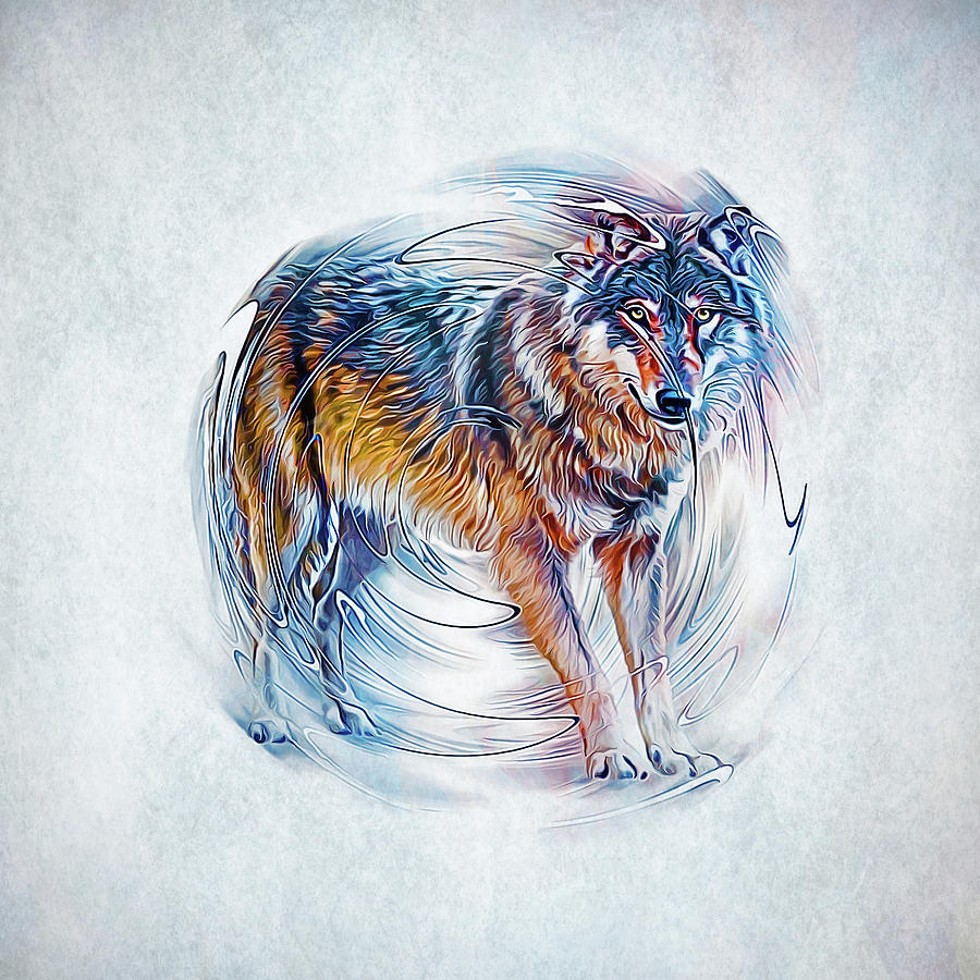 Timber Wolf Digital Art by Ian Mitchell
