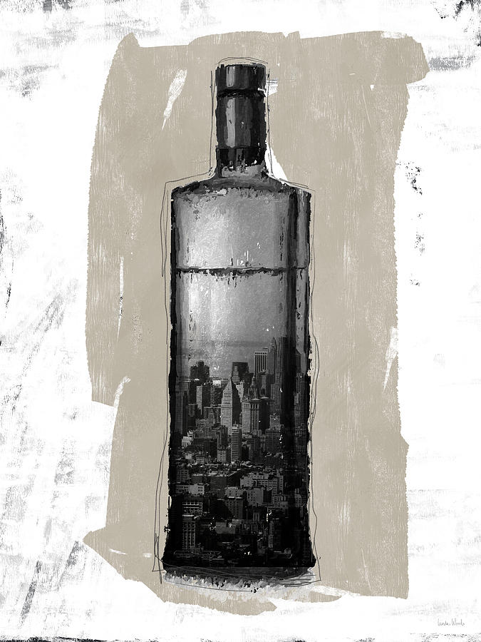Wine Mixed Media - Time In A Bottle 1- Art by Linda Woods by Linda Woods