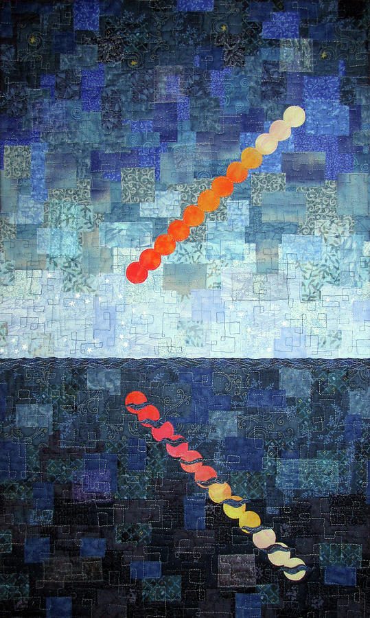 Time Lapse Moon Rise Tapestry - Textile by Pam Geisel