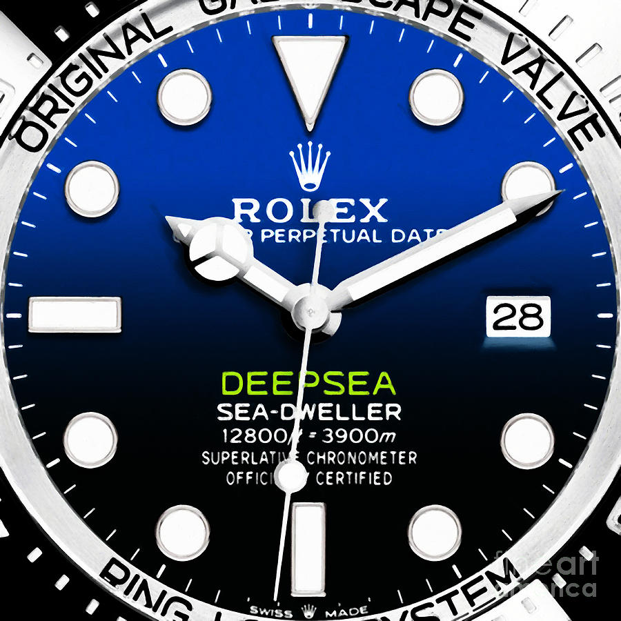 Time Piece Rolex Deepsea Sea Dweller 20191011 Painterly Photograph by Wingsdomain Art and Photography