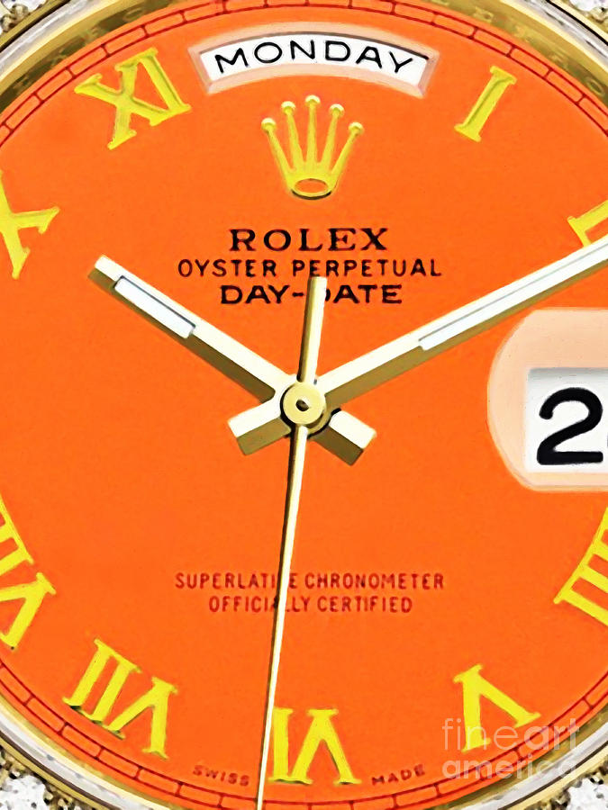 Time Piece Rolex Oyster Perpetual Day Date 20191011 Painterly Vertical Photograph by Wingsdomain Art and Photography
