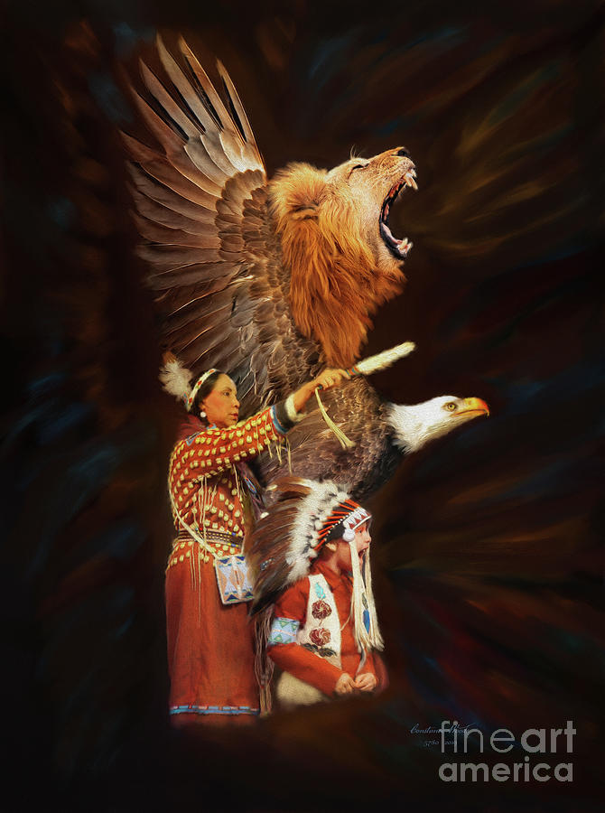 Eagle Digital Art - Time To Roar by Constance Woods