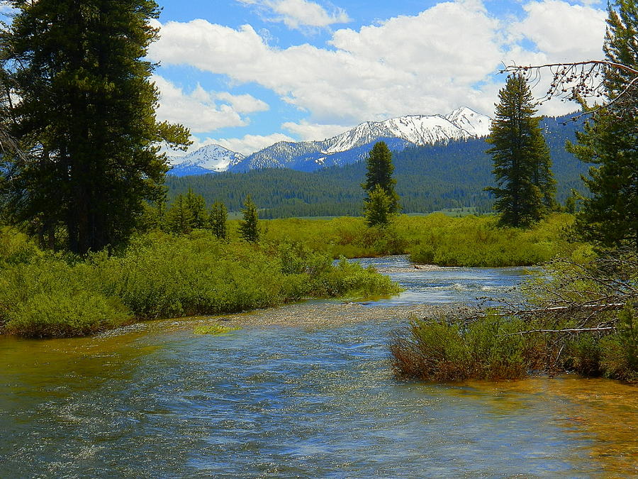 Alpine Lake Stanley Lake McGown Peak Jigsaw Puzzle by Art Sandi