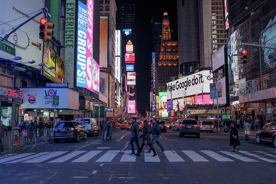 Times Square At Night Photograph by Doug Ash