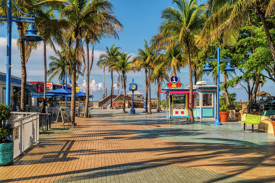 Florida Photograph - Times Square in Fort Myers Beach Florida by Tom Mc Nemar