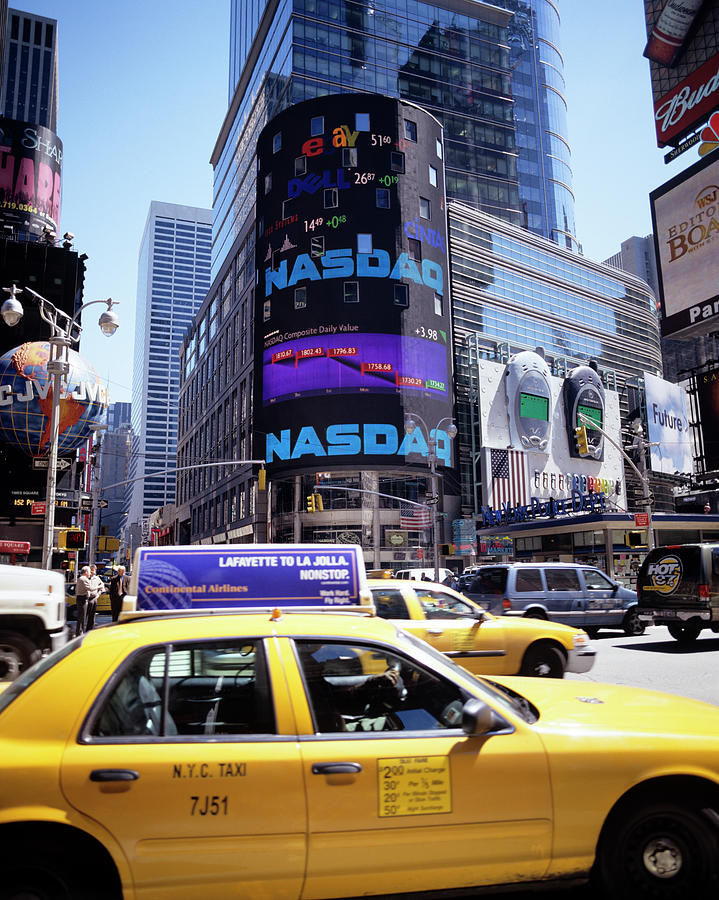 Times Square Nasdaq Market Site Tower Photograph by Vintage Images