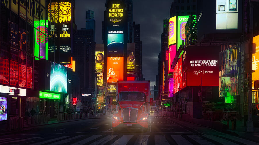 Street Photograph - Times Square by Paco Jimenez