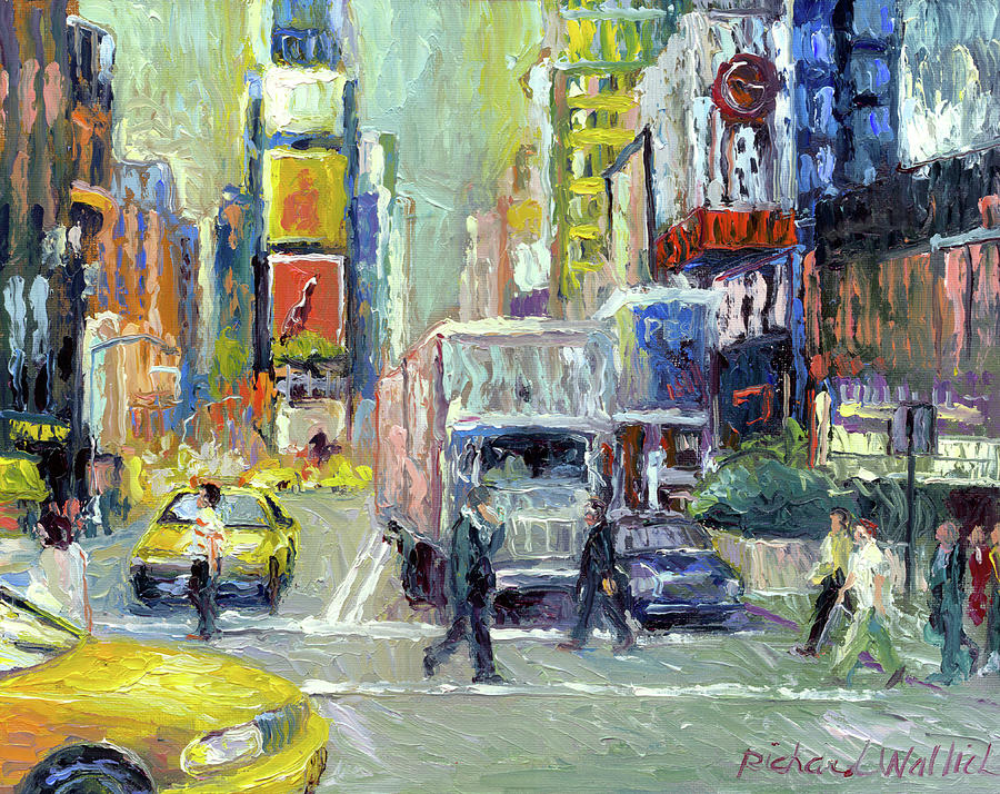 Times Square Painting By Richard Wallich - Pixels