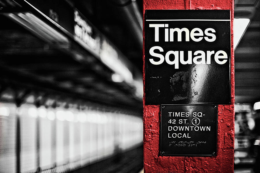 Subway Painting - Times Square by Susan Bryant