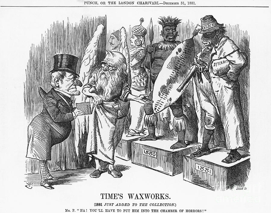 Times Waxworks, 1881. Artist Joseph Drawing by Print Collector