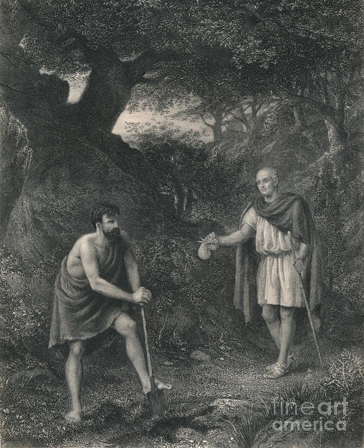 Timon And Flavius Timon Of Athens Drawing by Print Collector