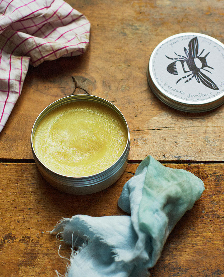 Tin Of Beeswax Photograph by Catherine Gratwicke