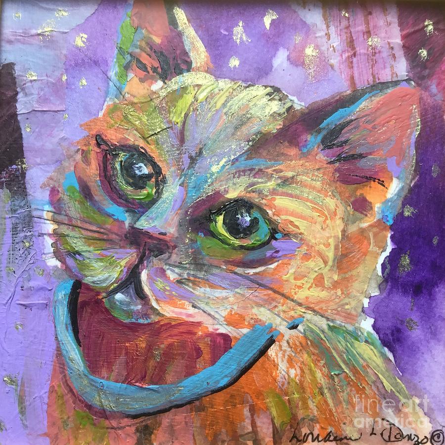 Cat Painting - Tinkerbell by Lorraine Danzo