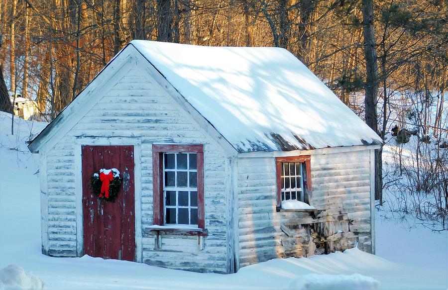 - Tiny Christmas House Photograph by THERESA Nye
