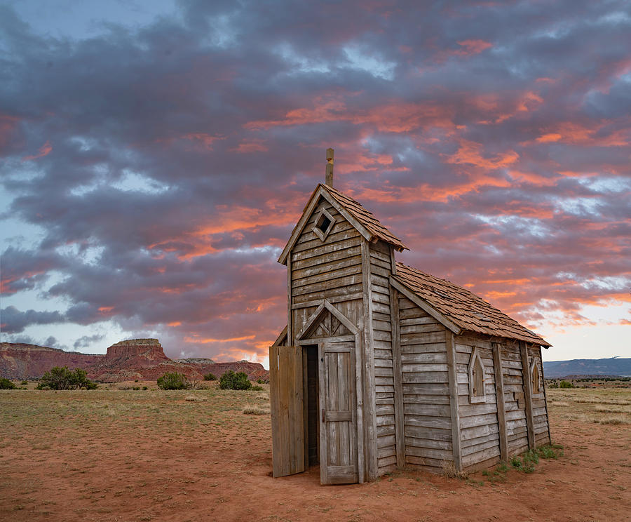 Tiny Church At Ghost Ranch Photograph by Tim Fitzharris