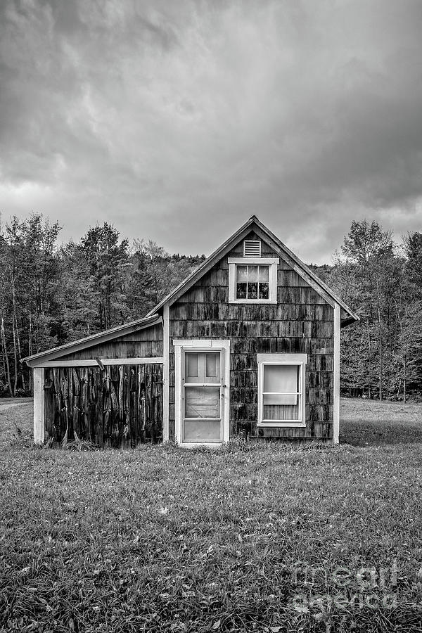 Tiny House Vermont Black and White Photograph by Edward Fielding