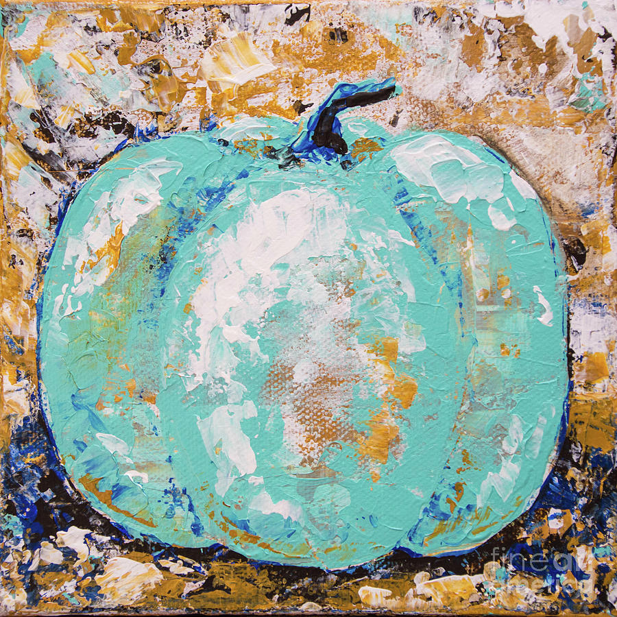 Tiny Turquoise Pumpkin 2 by Cheryl McClure Tiny Turquoise Pumpkin 2 by Cheryl McClure