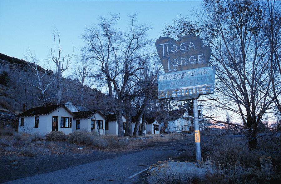 Tioga Lodge Sign Photograph by Jim Steinfeldt