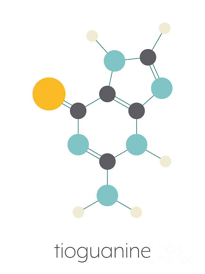 Tioguanine Leukemia And Ulcerative Colitis Drug Molecule Photograph by ...