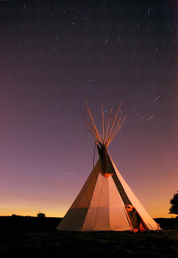 Tipi Star Trail Photograph by Graham Vincent