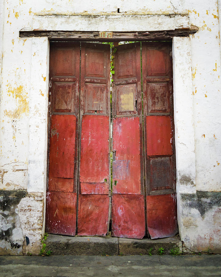 Tipografia Azul Front Door Historical Honda Tolima Colombia Photograph by Adam Rainoff