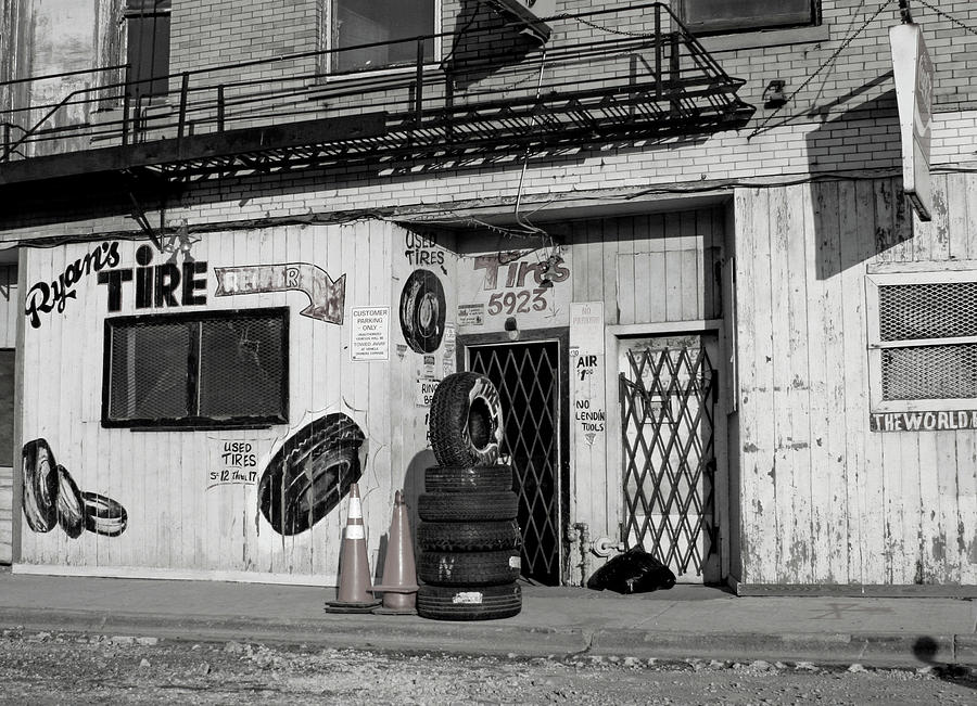Tire Shop Photograph by Mike Dhondt - Fine Art America