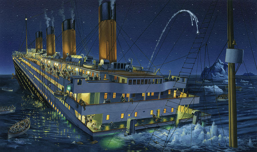 Titanic Sinking, Illustration Photograph by Christian Jegou
