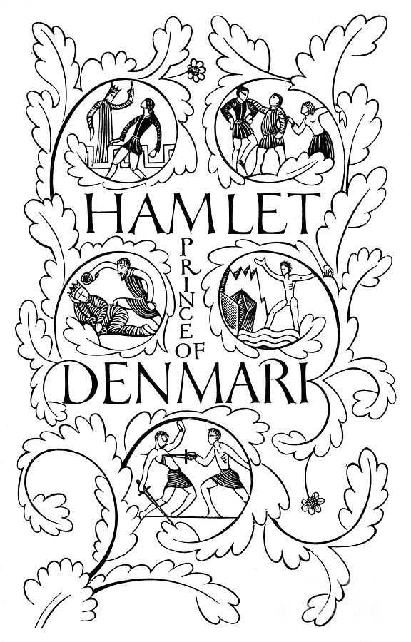 Title Page For Hamlet, 1932. Artist Drawing by Print Collector