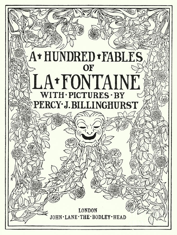 Title Page Illustration For A Hundred Fables Of La Fontaine Of La Fontaine Painting by Percy James Billinghurst