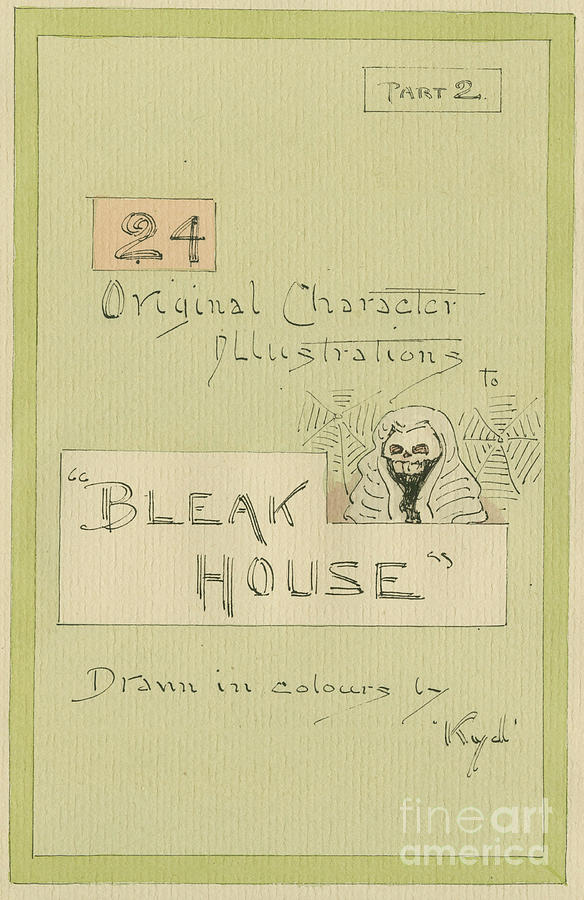 Title Page, Illustrations For bleak House, Part 2, C.1920s Painting by Joseph Clayton Clarke