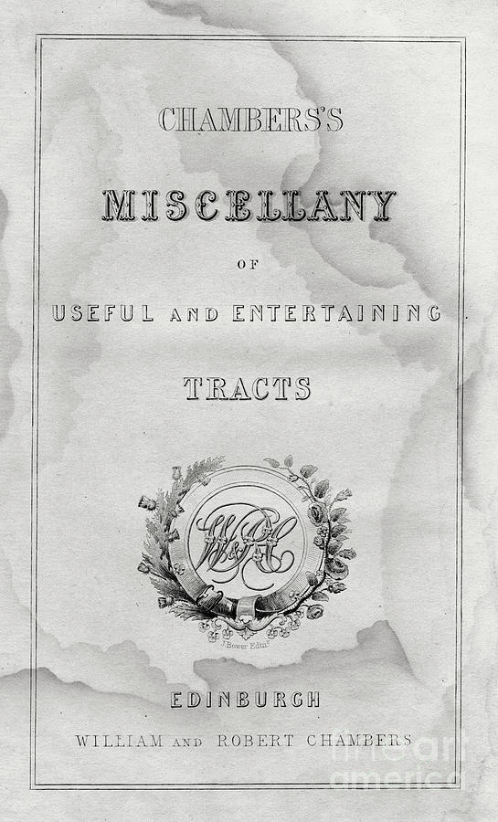 Title Page Of Chamberss Miscellany Drawing by Print Collector