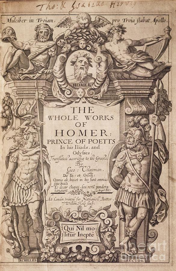 Title Page Of Chapman's Works Of Homer by David Parker/science Photo ...