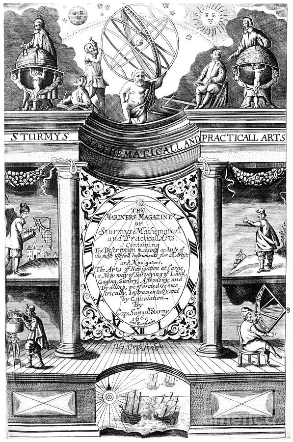 Title Page Of Samuel Sturmy, Mariners Drawing by Print Collector