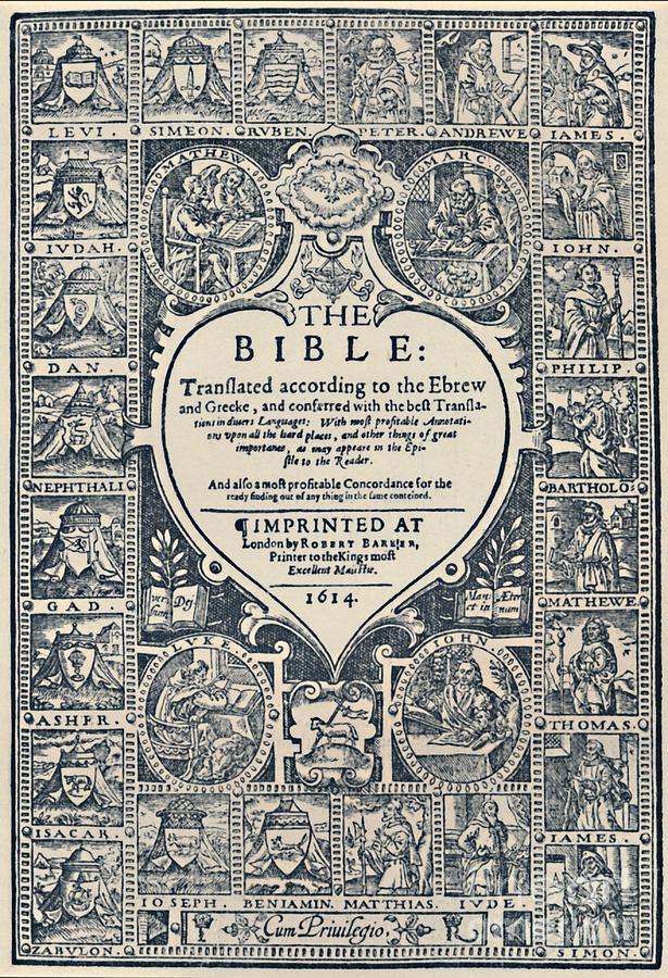 Title Page Of The Geneva Bible Drawing by Print Collector