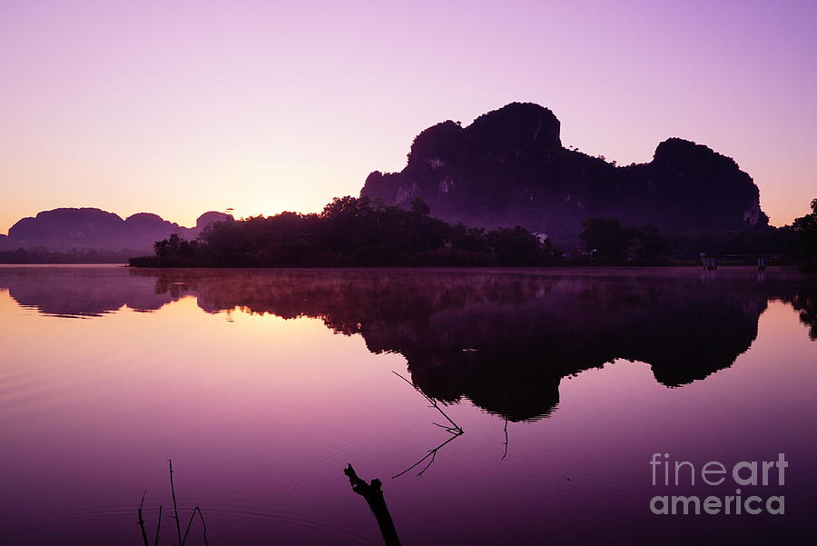 Sky Photograph - Title The Peaceful Mountain by Pk Kaew Sky Photograph - Title The Peaceful Mountain by Pk Kaew