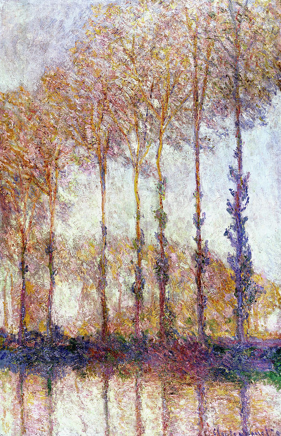 Title Unknown (poplars) By Claude Monet Painting by Claude Monet - Fine ...