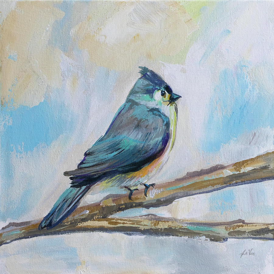 Animal Painting - Titmouse by Jeanette Vertentes