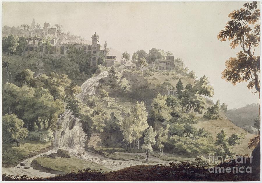 Tivoli: A View Of The Villa Of Maecenas, 1858 Painting by Jonathan Skelton