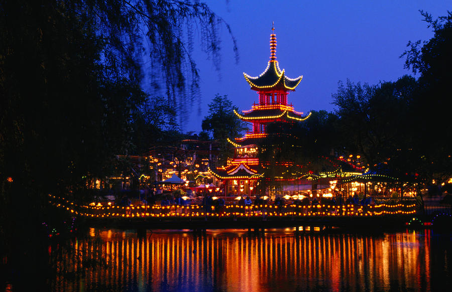 Tivoli Gardens Chinese Pagoda Photograph by Anders Blomqvist