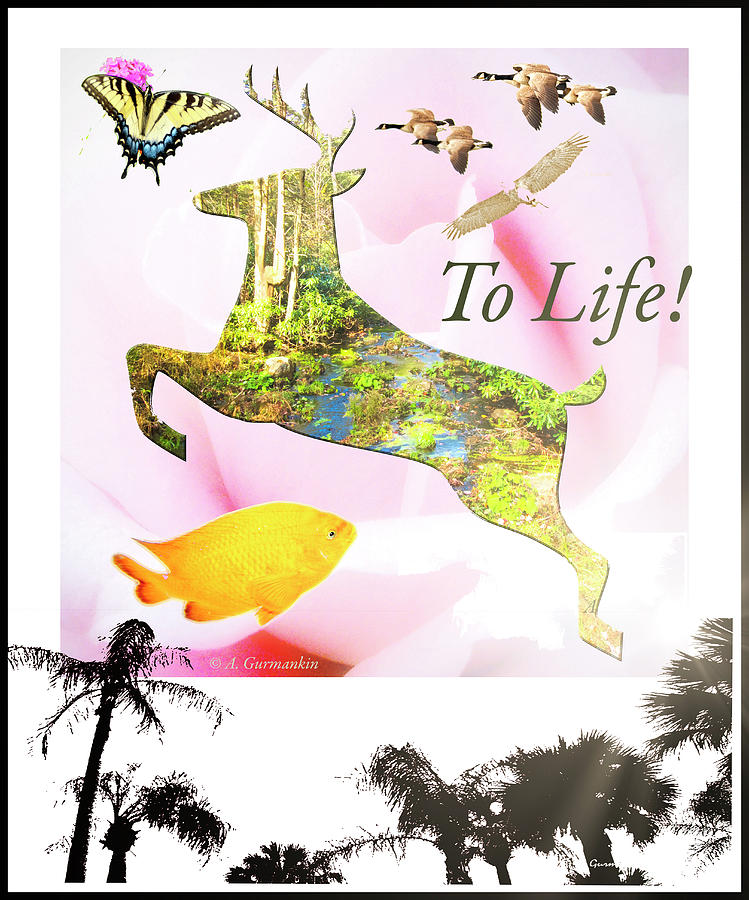 To Life, Digital Collage Photograph by A Macarthur Gurmankin
