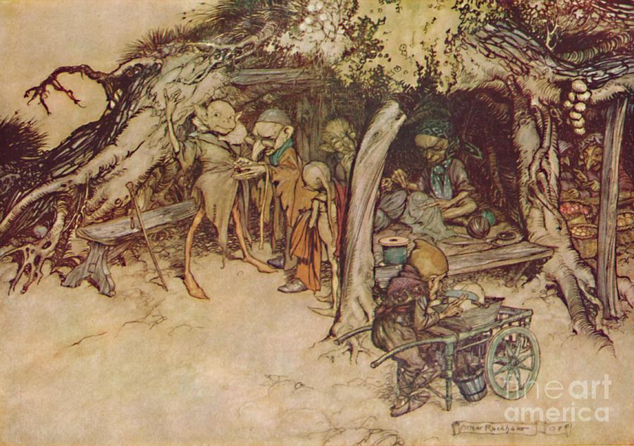 To Make My Small Elves Coats 1908 Drawing by Print Collector